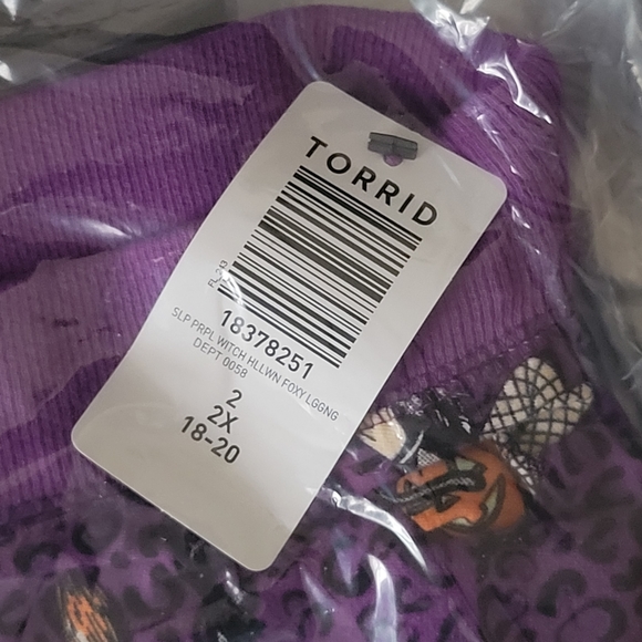 Torrid Foxy Full Length Sleep Legging Witchy Black/Purple PLUS 2X NWT 18378251 - Picture 7 of 8